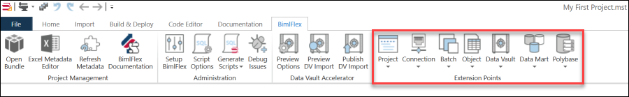 BimlFlex Ribbon Tab