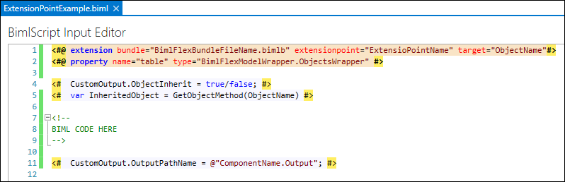 Extension Points Sample Code