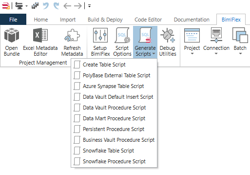 BimlStudio - Generate Scripts