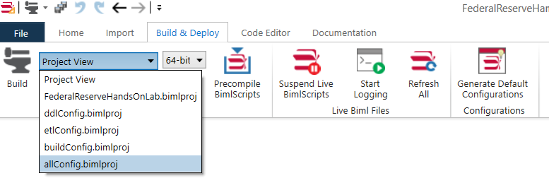 Build &amp; Deploy Ribbon