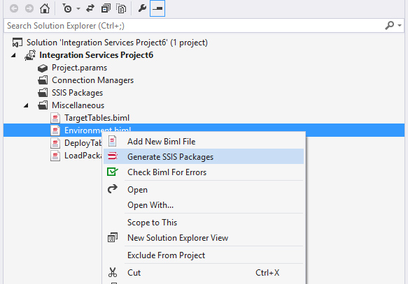 Generate SSIS Packages