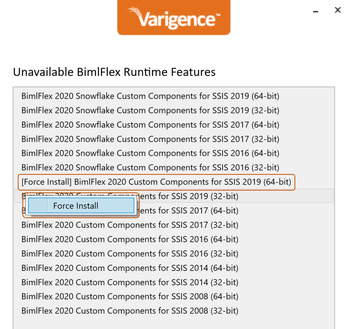 Installation Dialog