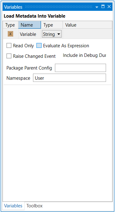 Variables Tool Window