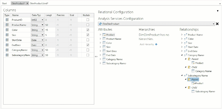 Context Menu - Add Hierarchy
