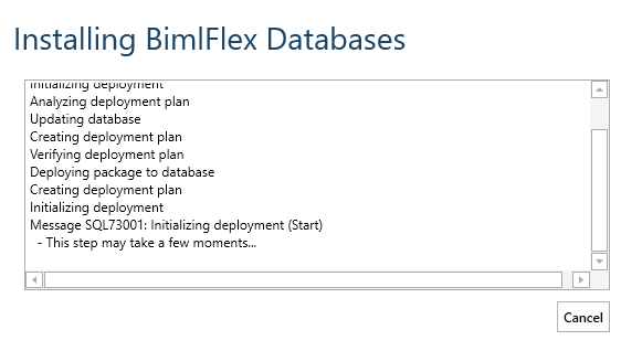 Deploying BimlFlex Databases