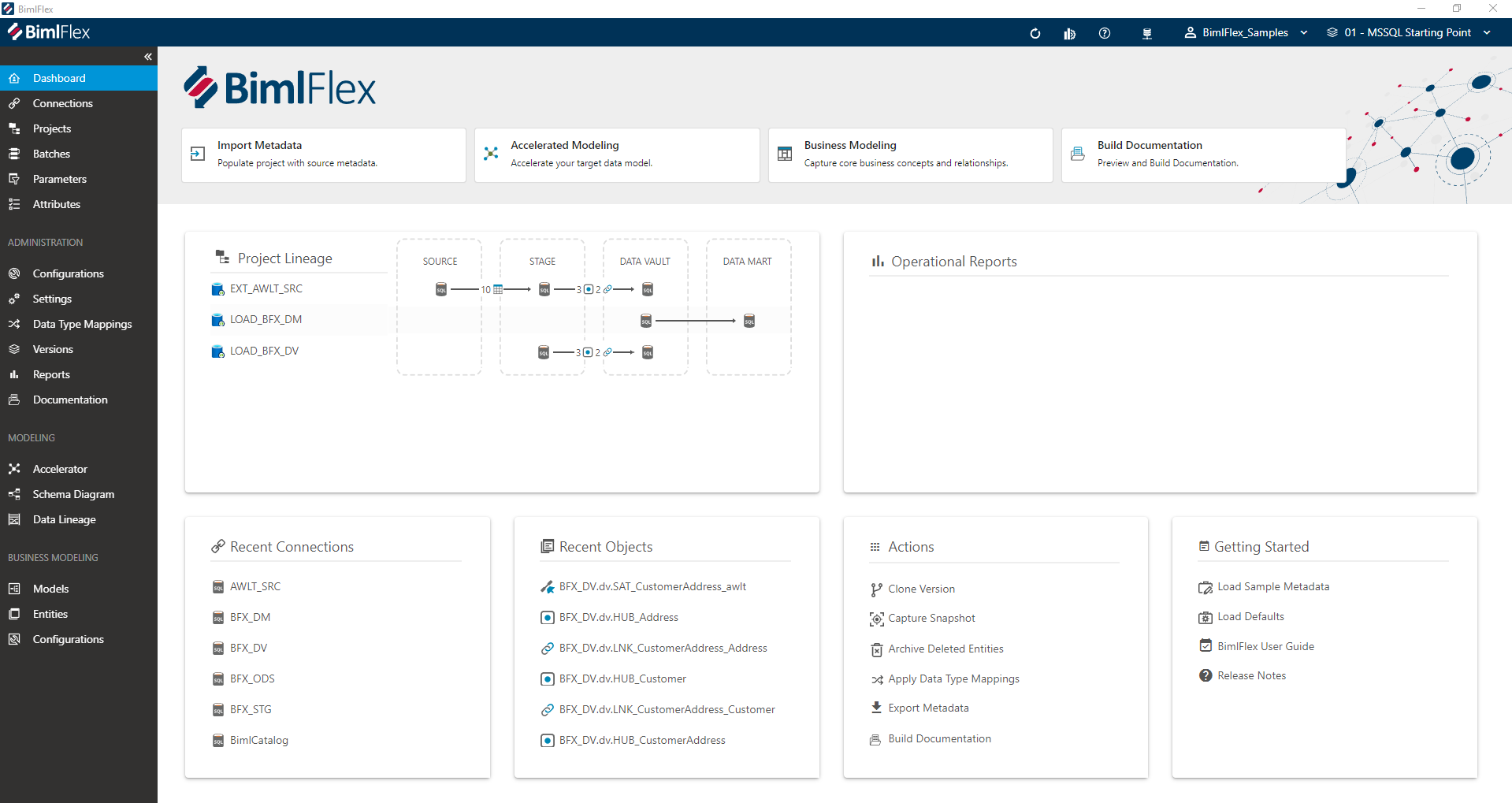 BimlFlex Dashboard Overview