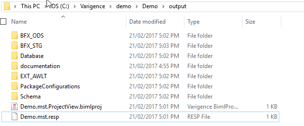 Build Output Folder