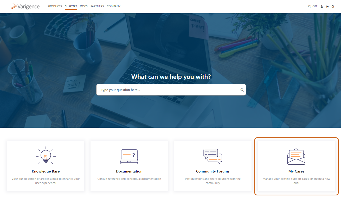 Creating and Managing Support Cases Image2