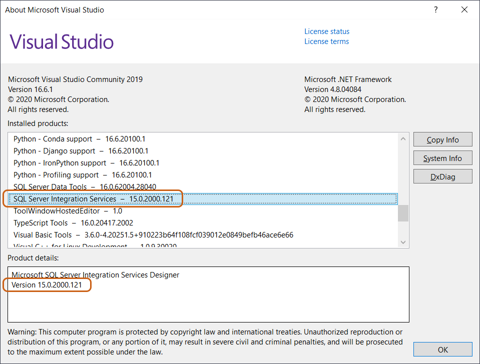 Download the Appropriate Version of SSIS
