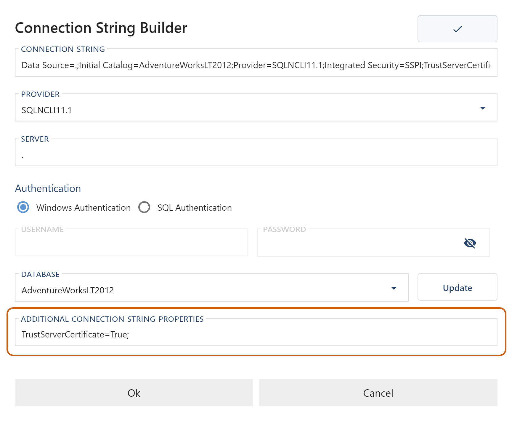 Additional Connection String Properties