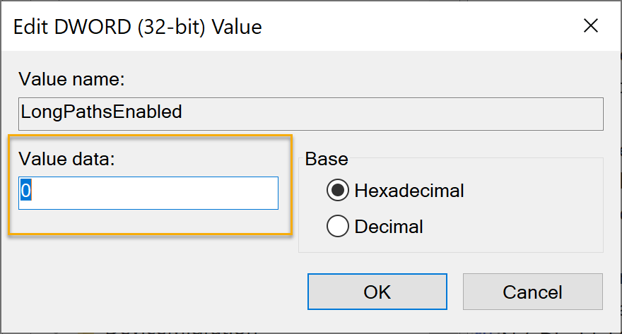 Enable Long File Paths in Registry Editor Step 2