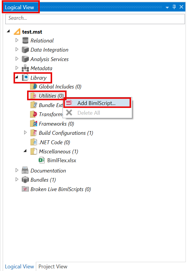 Add BimlScript