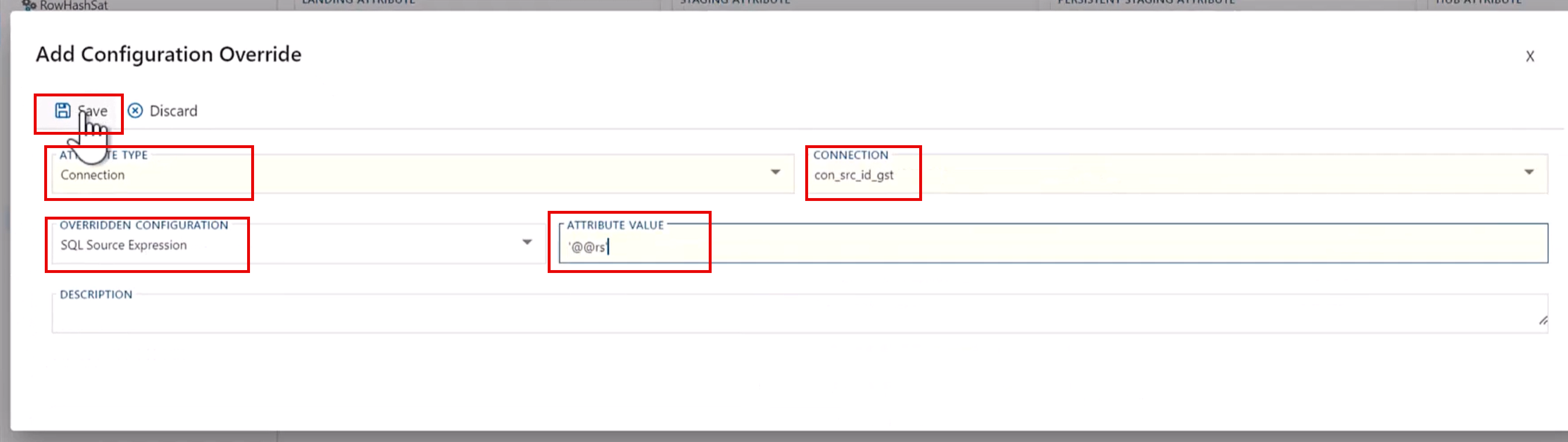 Add Configuration Override